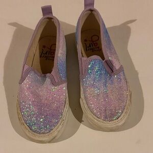 Olivia Miller Sparkly Lavender Kids Sneakers